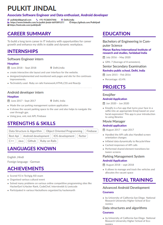 Pulkit Jindal | Android developer/Software Developer